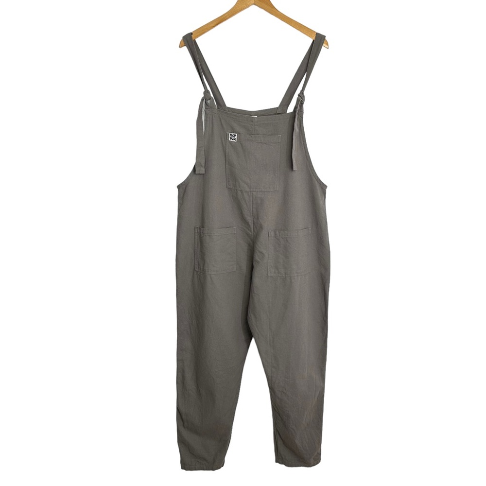 Lucy and Yak Organic Cotton Overalls Dungarees Size US 10 R Gray Jumpsuit